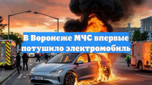 В Воронеже МЧС впервые потушило электромобиль