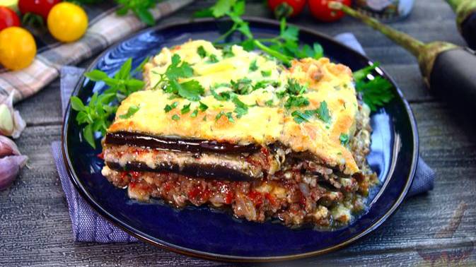 Баклажаны вместо теста. МУСАКА (ЛАЗАНЬЯ ИЗ БАКЛАЖАНОВ)