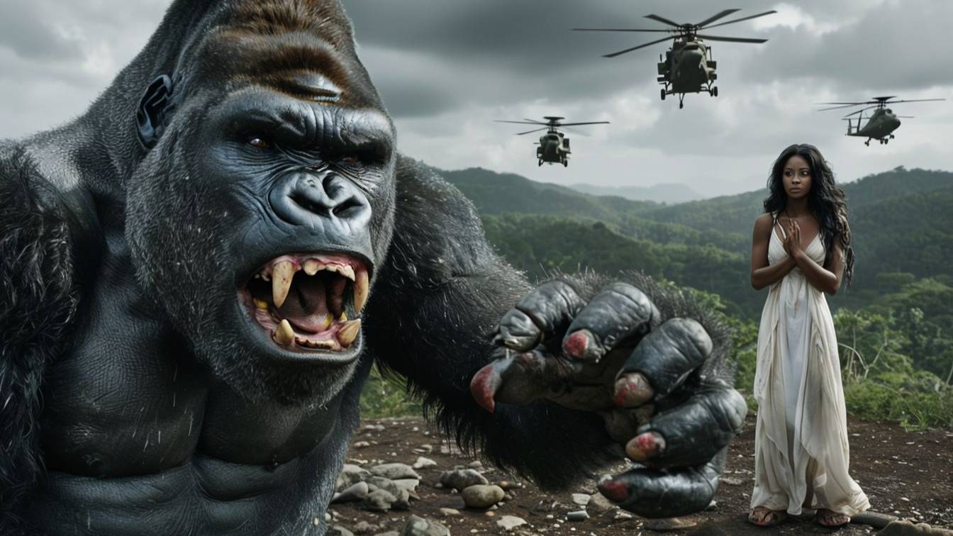 Кинг-Конг и великая любовь / Неприрученная земля #Кингконг # искусственный интеллект #победа