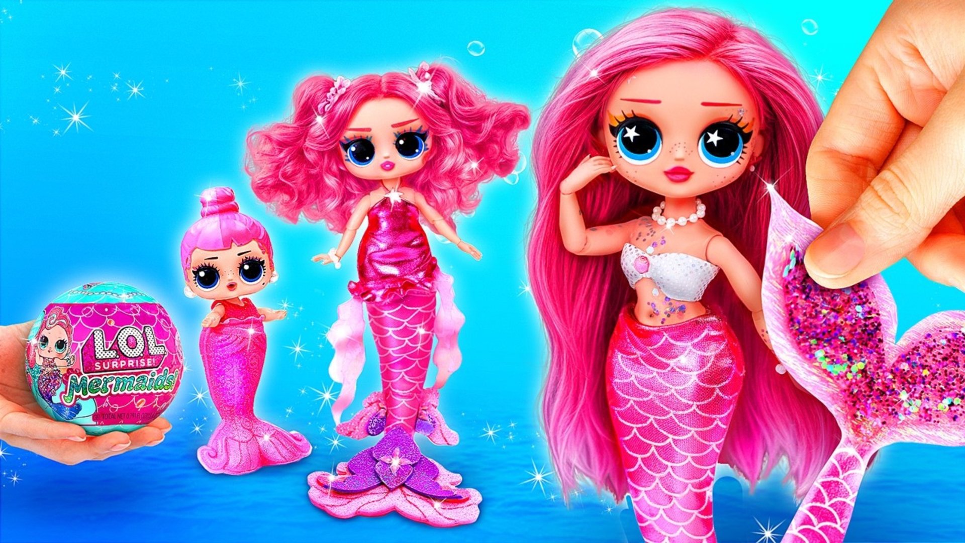 Преврати свою куклу в Русалку! 8 Поделок для кукол ЛОЛ ОМГ!