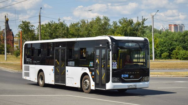 Автобус Yutong ZK6116HG (В 875 ХХ 122). Покатушки по Барнаулу. / Yutong ZK6116HG bus ride.