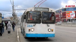 Троллейбус Екатеринбурга БТЗ-5201 борт. №366 маршрут №32 следует на остановке "Фрезеровщиков"