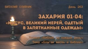 День 263. Захария 01-04: Иисус, великий иерей, одетый в запятнанные одежды | Библия на каждый день