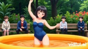 Купание девочки перед успешными геймерами