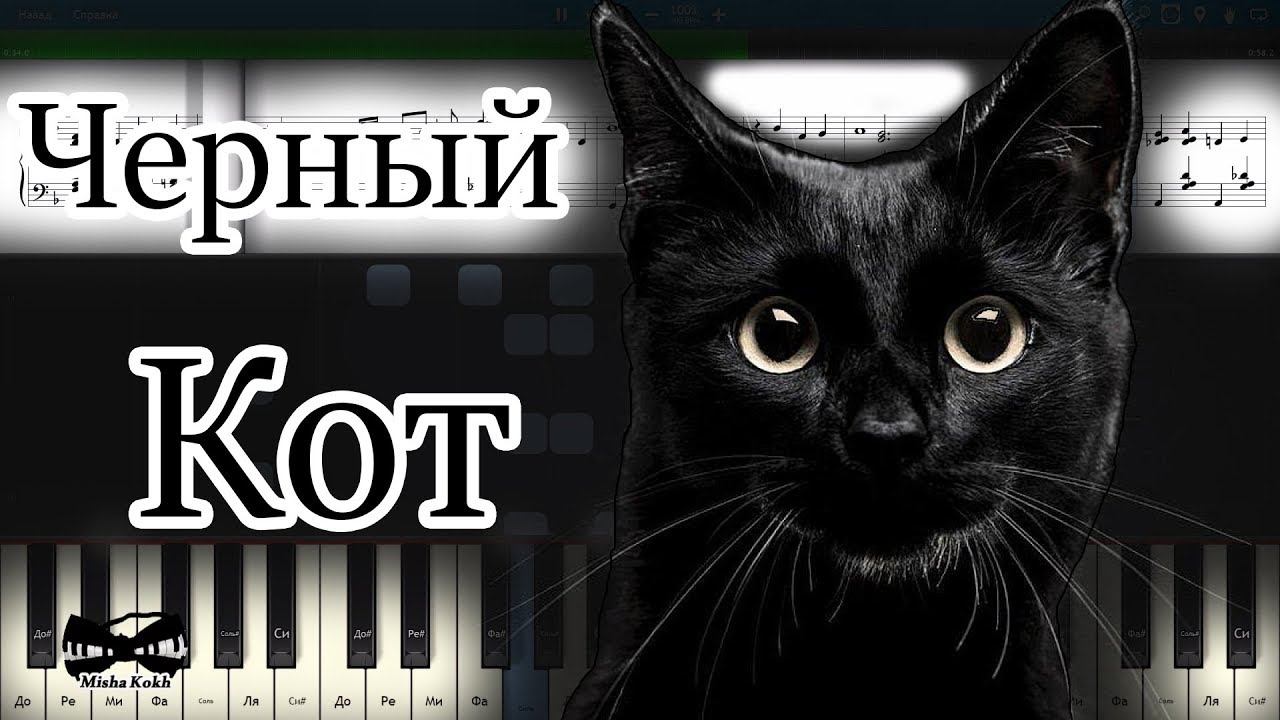Черный Кот (на пианино Synthesia Cover) Ноты и MIDI