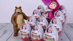 Распаковка киндера сюрприз Маша и медведь