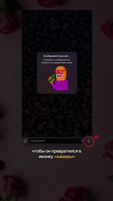 Инструкция как записывать кружочки в телеграмм