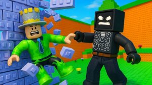 ПРОБЕЙ ДРУГОМ ДЫРКУ в СТЕНЕ! Симулятор КИДАНИЯ и МАГИИ в РОБЛОКС! Папа и ОН ПОБЕГ СЛОМАЙ ОББИ!