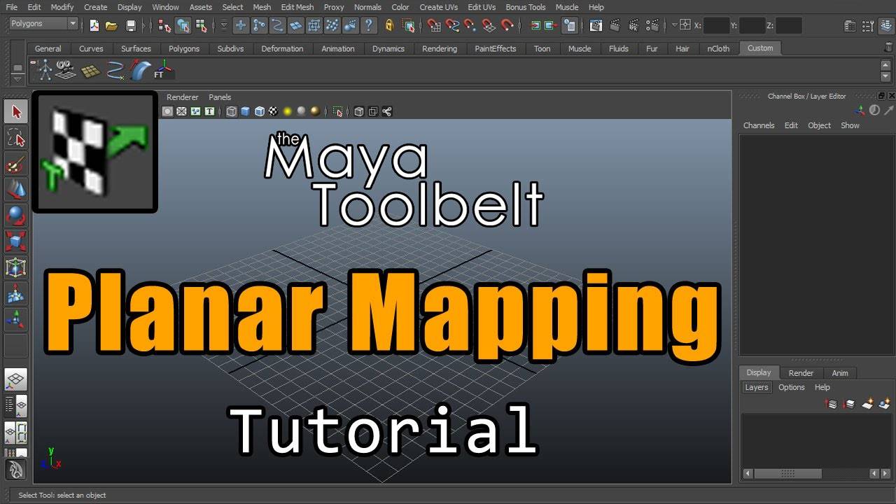 Autodesk Maya - Planar Mapping смотреть онлайн