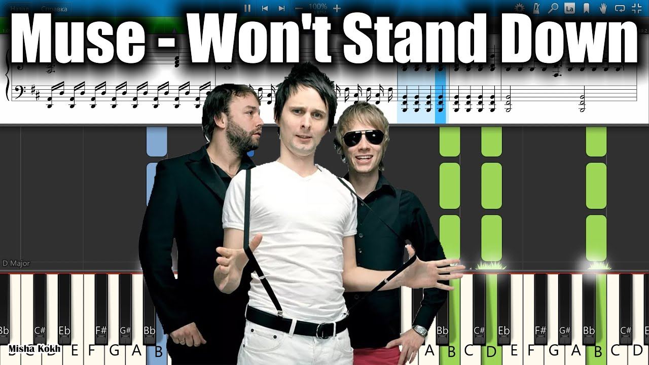 Muse - Won't Stand Down [Piano Tutorial | Sheets | MIDI] Synthesia смотреть онлайн