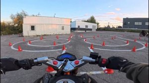 Занятие на автодроме в мотошколе на категорию А, элементы на автодроме на мотоцикле 2025 часть 2