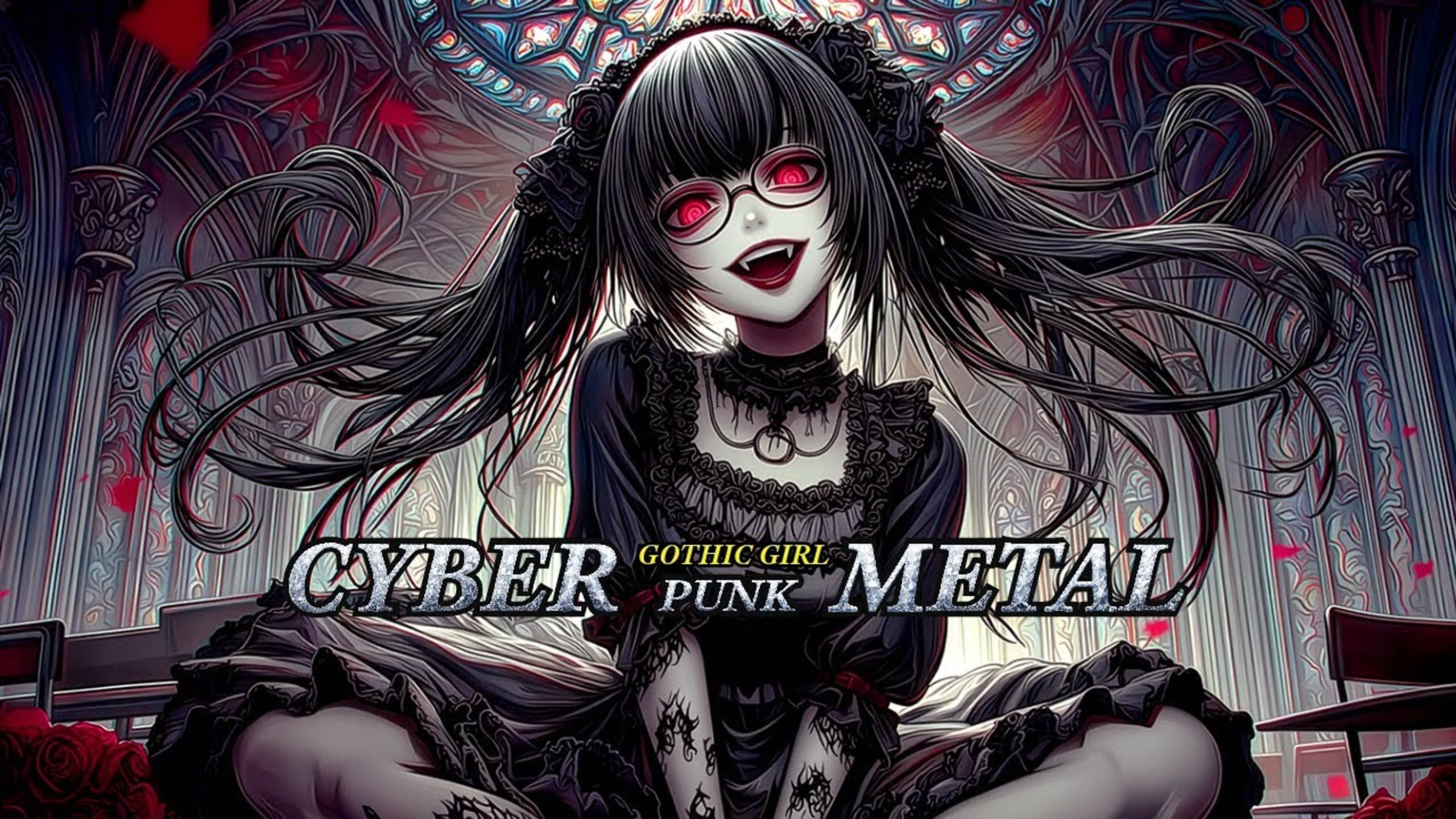 Dark Gothic Girl – Cyberpunk Glitch Metal | Study & Focus Music (Instrumental, No Lyrics)