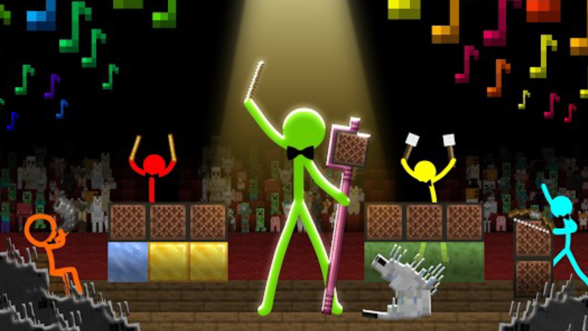 анимация против маинкрафт битва нотных блоков