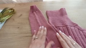 Свитер-водолазка спицами,реглан-погон, экспресс МК