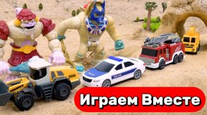 МУЛЬТИКИ ПРО МАШИНКИ ДЛЯ ДЕТЕЙ 🚗 ИГРУШЕЧНАЯ ПОЖАРНАЯ МАШИНКА, ПОЛИЦИЯ И СКОРАЯ ДЛЯ ДЕТЕЙ