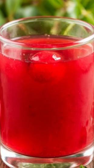 Морс из замороженной клюквы с медом
