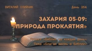 День 264. Захария 05-09: Природа проклятия | Библия на каждый день | Благая весть в Библии