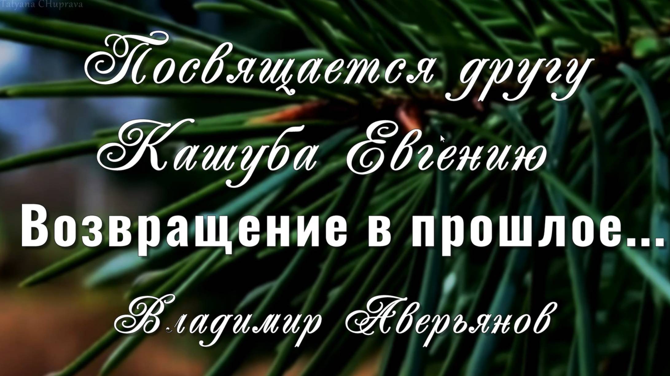 Возвращение в прошлое.../Владимир Аверьянов/ Аккорды души