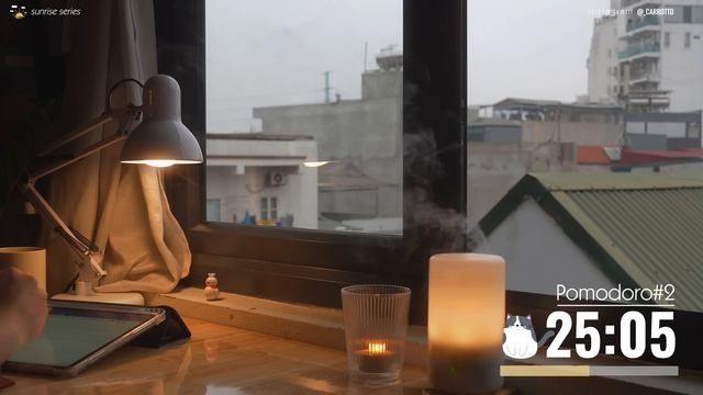 3 часа StudyWithMe｜  Ambient Ver.🍃｜ Pomodoro 50-10 ｜ Sunrise 🌅