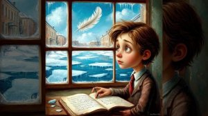 В школьное окно смотрят облака