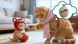 Как котик вазу разбил