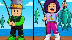 Рыбалка в РОБЛОКС! Я ПОЙМАЛ КРАБА в КЛЕТКУ! Дочка ПОЙМАЛА ОГРОМНУЮ РЫБУ! Симулятор рыбалки!