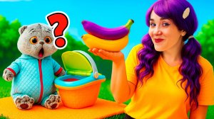 Кот Дымок ВПЕРВЫЕ на пикнике!  Но кто скрывается в траве?