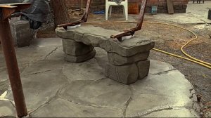 лавочки из  арт бетона  на  даче мастер  класс  СЕРГЕЙ Pioner