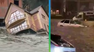 Мощнейший потоп в Дагестане сносит все на своем пути, сразу три города ушли под воду