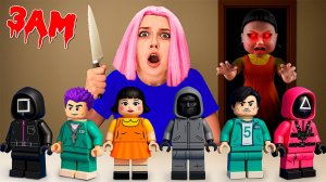 что внутри - РАЗРЕЗАЕМ ЛЕГО ФИГУРКИ «ИГРА В КАЛЬМАРА 3» В 3 ЧАСА НОЧИ !!!