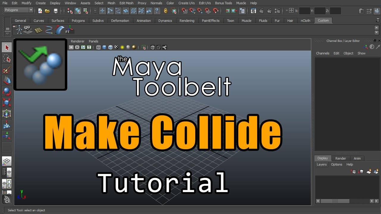 Autodesk Maya - Make Collide смотреть онлайн