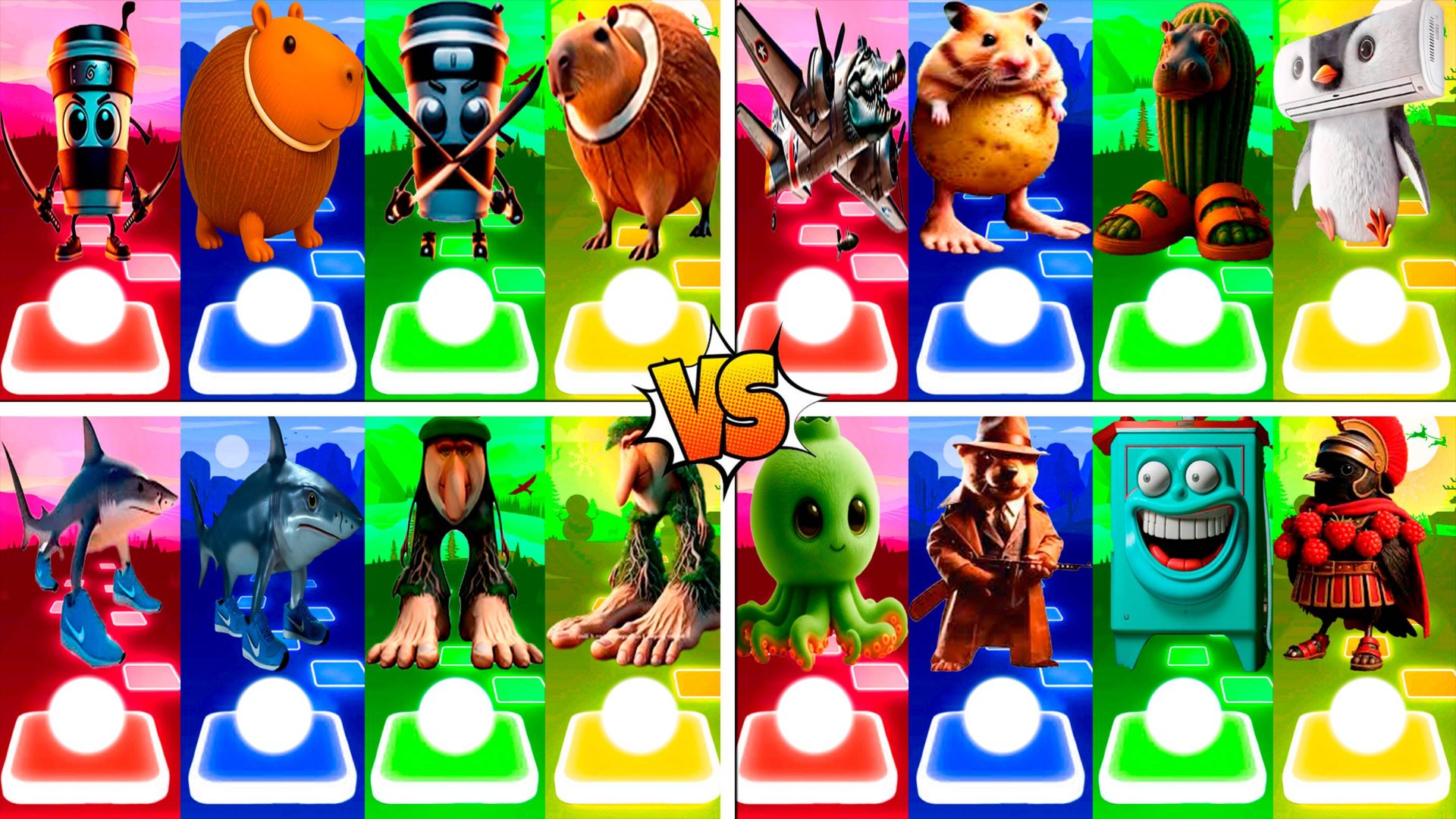 МЕГАМИКС КАПУЧИНО АССАСИНО 🆚 БУРБАЛОНИ ЛУЛИЛОЛИ 🆚 ДРУГИЕ БРЕЙНРОТ МЕМЫ | Tiles Hop №217-220 смотреть онлайн