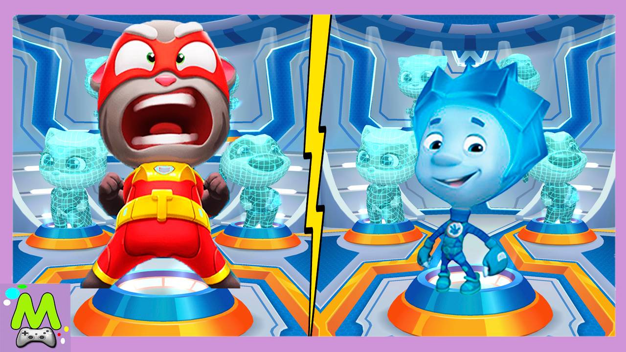 Говорящий Том против Фиксиков.Супергерой Том в Новом Костюме и Нолик в Гонках на Скорость смотреть онлайн