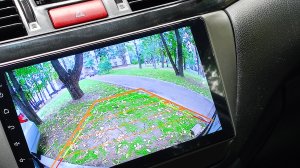 Установка 2дин магнитолы в Митсубиси Лансер 9 с камерой заднего вида