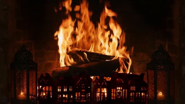 Камин, джаз, расслабляющая атмосфера, музыка для сна и отдыха смотреть онлайн