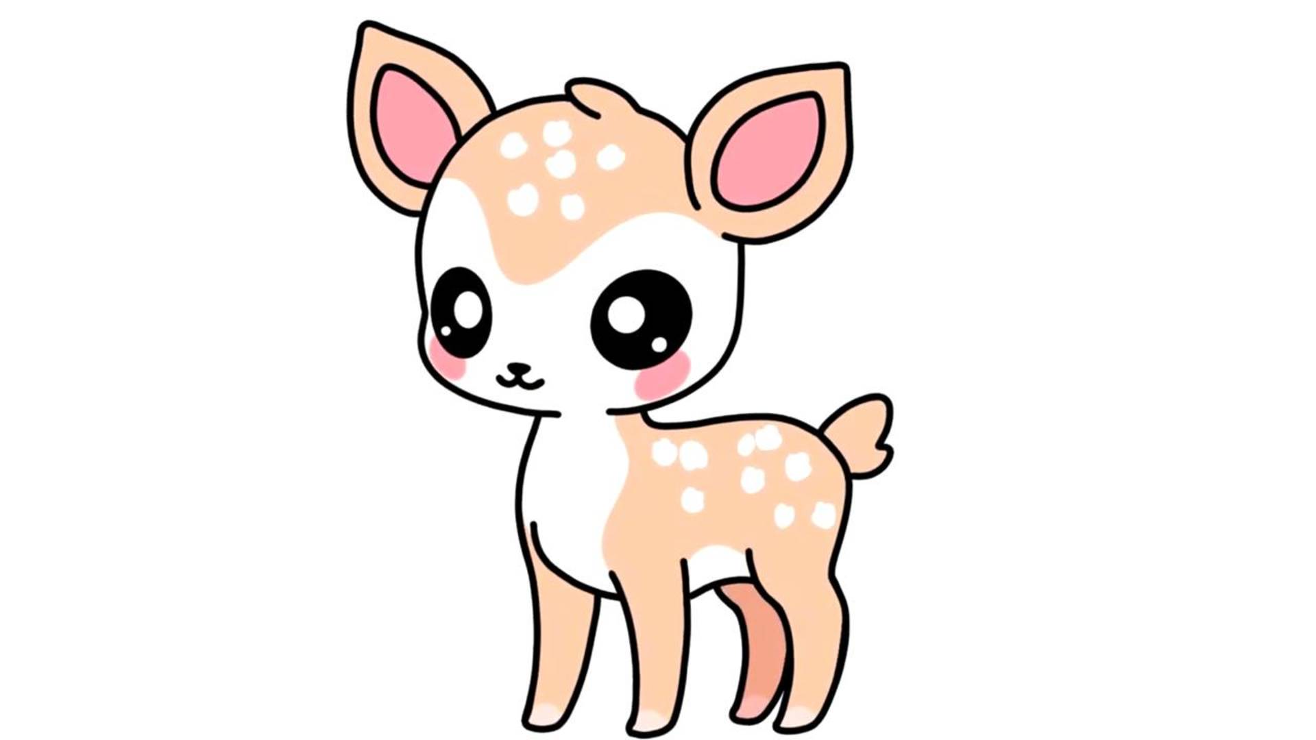 КАК НАРИСОВАТЬ МИЛОГО  ОЛЕНЯ ШАГ ЗА ШАГОМ 🦌💟