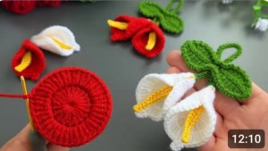 Каллы крючком / мастер класс #вязаниекрючком #всевжизнисвязано