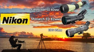 Выбираем лучшую зр.трубу Nikon Fieldscope ED 82мм, Nikon Monarch ED 82мм,  Nikon EDG 85мм. Тесты.