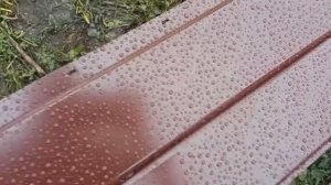 Забор из металлического сайдинга. Горизонтальная установка.