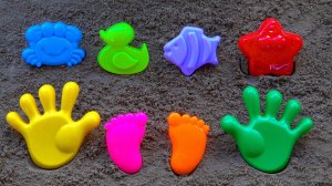 Изучаем Цвета с Разноцветными формочками для песка | Цветные Ладошки |Развивающий мультик для детей