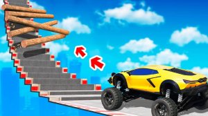 Сможет ли читерская тачка проехать по ступенькам лестницы в гта 5? - эксперимент в gta 5