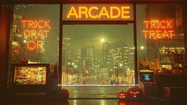 Empty Arcade, 1987 ⧹| Neon Night Vibes for Relaxation & Sleep 🌙