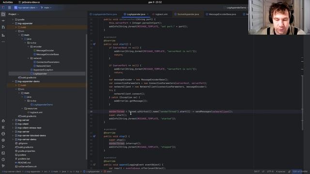 TCP Log-appender на java (NIO) смотреть онлайн