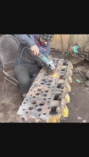 Как ремонтируют лопнувшие головки двигателя.