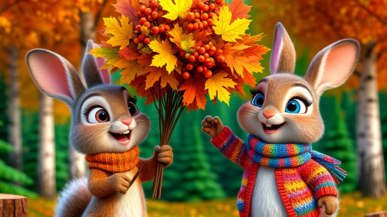 Осень Наступила + Песенки и Мультики Малышам + Животные готовятся к зиме + Весёлые Мультики Детям