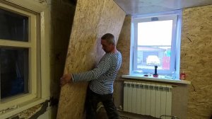 Ремонт в КУХНЕ c OSB на  СТЕНЫ своими руками  . Частый дом . 5- СЕРИЯ.