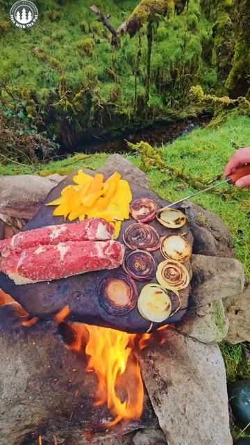 Кесадилья со стейком на камне🔥 ASMR Cooking смотреть онлайн