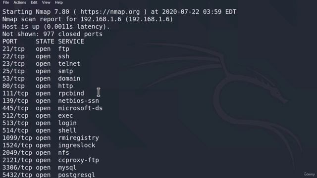 28. Выполнение первого сканирования Nmap смотреть онлайн