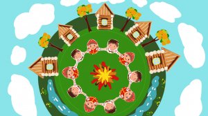 Деревня: создаем коллективное панно «Деревня» ИЗО 4 класс.