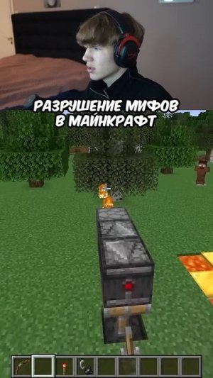 Проверяю Мифы в Minecraft!🤯 #shorts #minecraft #майнкрафт #мем #мемы #реакция #лисфокс #lisfox